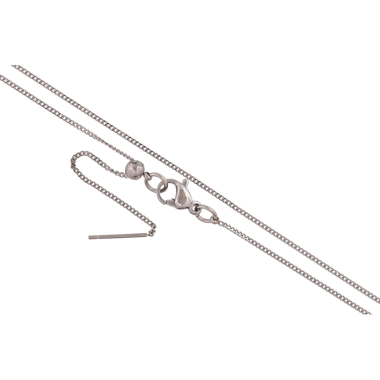 Цепочка Xuping ТТМ Stainless Steel цвет Родий "Плетение Панцирное" длина регулируемая бегунком до 51см х 1мм фото №1