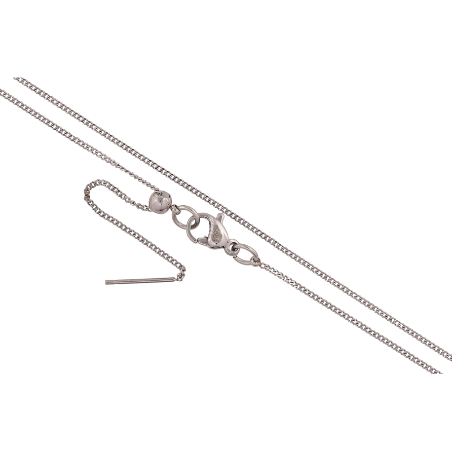 Ланцюжок Xuping ТТМ Stainless Steel колір Родій "Плетіння Панцирне" довжина регульована бігунком до 51см х 1мм фото №1