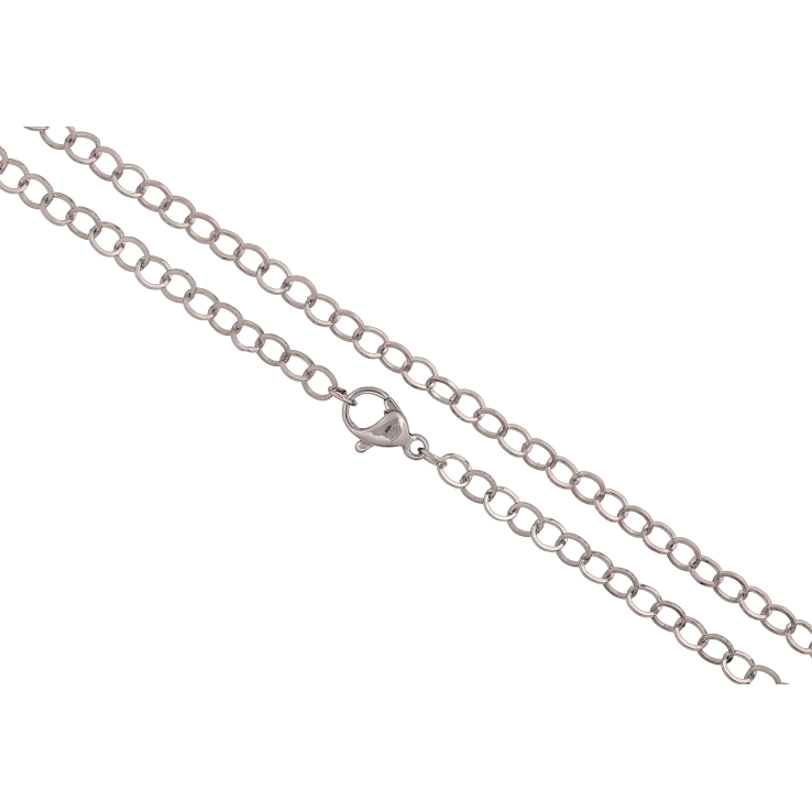 Ланцюжок Xuping ТТМ Stainless Steel колір Родій "Плетіння Ролло" довжина 45см х 4мм фото №19