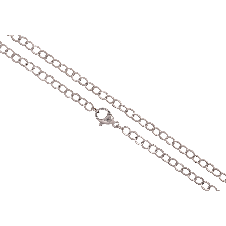 Ланцюжок Xuping ТТМ Stainless Steel колір Родій "Плетіння Ролло" довжина 45см х 4мм фото №1