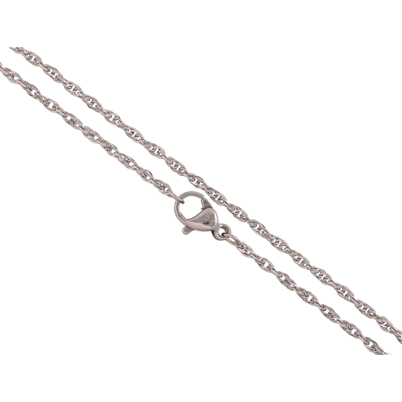 Цепочка Xuping ТТМ Stainless Steel цвет Родий "Плетение Кордовое" длина 60см х 2мм фото №1 Цепочка Xuping ТТМ Stainless Steel цвет Родий "Плетение Кордовое" длина 60см х 2мм фото №1