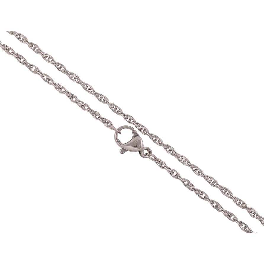Ланцюжок Xuping ТТМ Stainless Steel колір Родій "Плетіння Кордове" довжина 60см х 2мм фото №1