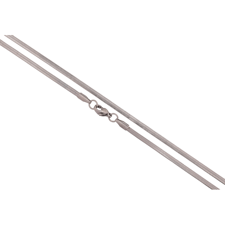 Ланцюжок Xuping ТТМ Stainless Steel колір Родій "Плетіння Снейк" довжина 45см х 2.5мм фото №1