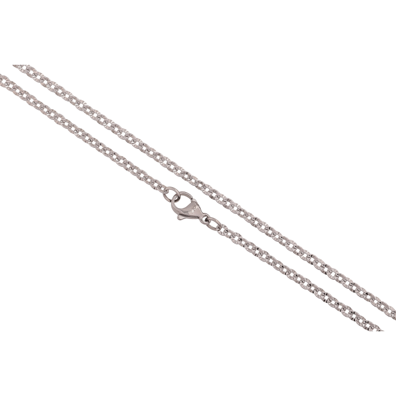 Ланцюжок Xuping ТТМ Stainless Steel колір Родій "Плетіння Якірне з візерунком" довжина 45см х 3мм фото №1