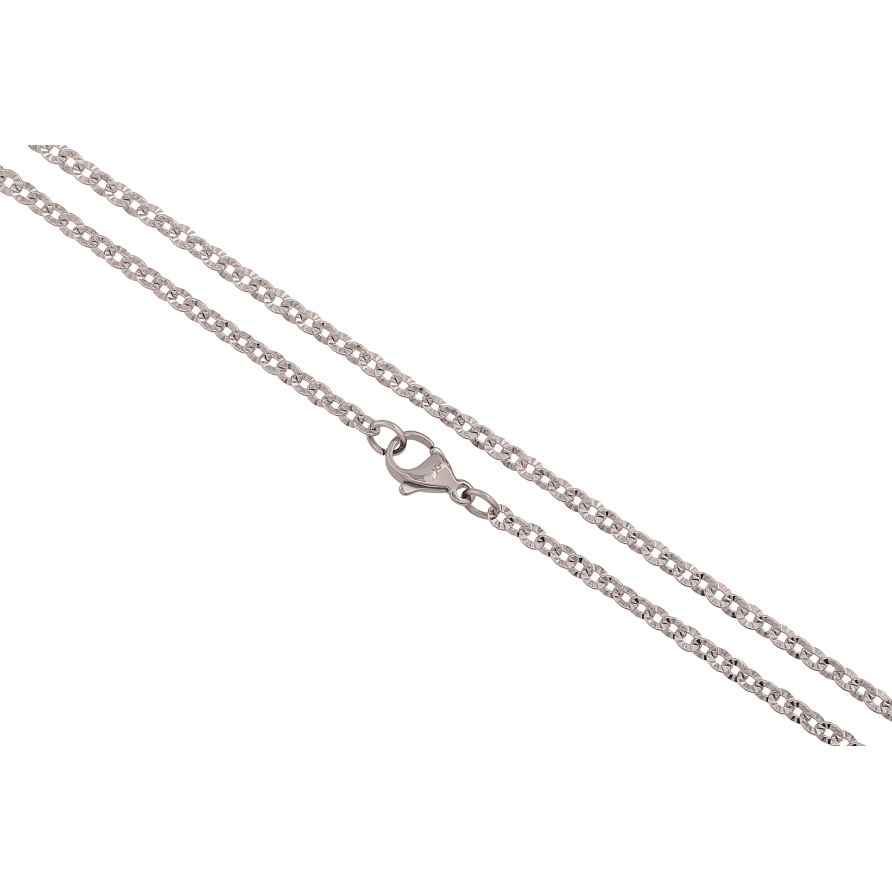 Ланцюжок Xuping ТТМ Stainless Steel колір Родій "Плетіння Якірне з візерунком" довжина 45см х 3мм фото №1