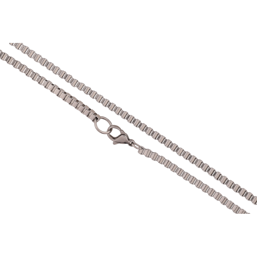 Ланцюжок Xuping ТТМ Stainless Steel колір Родій "Плетіння Венеціанське" довжина 56см х 3мм фото №1