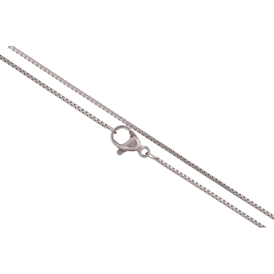 Ланцюжок Xuping ТТМ Stainless Steel колір Родій "Плетіння Панцирне" довжина 45см х 1мм фото №1