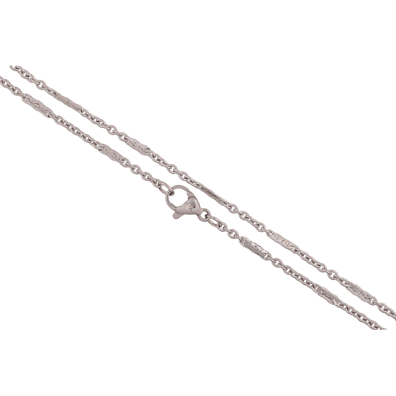 Ланцюжок Xuping ТТМ Stainless Steel колір Родій "Плетіння Якірне з прокаткою" довжина 45см х 2мм фото №1 Ланцюжок Xuping ТТМ Stainless Steel колір Родій "Плетіння Якірне з прокаткою" довжина 45см х 2мм фото №1