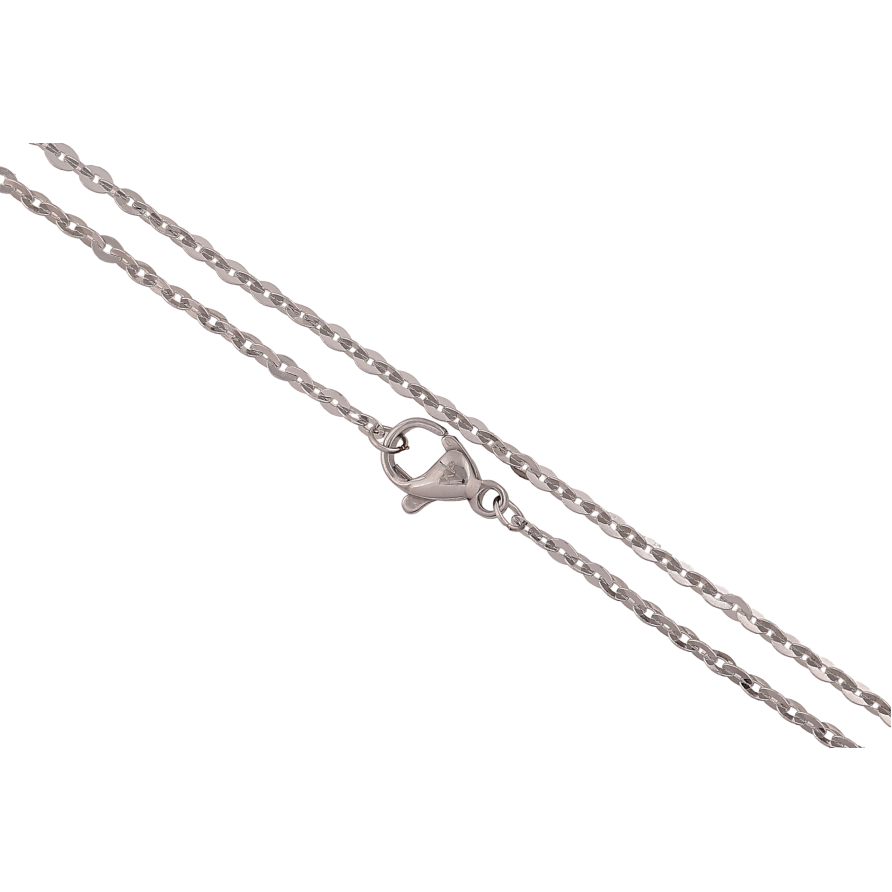 Ланцюжок Xuping ТТМ Stainless Steel колір Родій "Плетіння Якірне" довжина 45см х 2мм фото №1