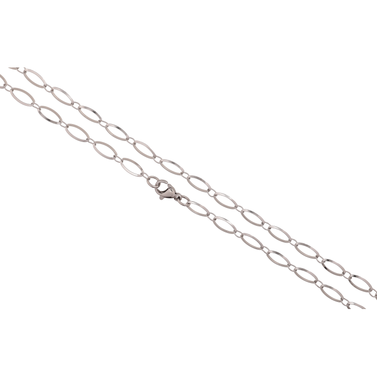 Ланцюжок Xuping ТТМ Stainless Steel колір Родій "Плетіння Фантазійне" довжина 45см х 5мм фото №8