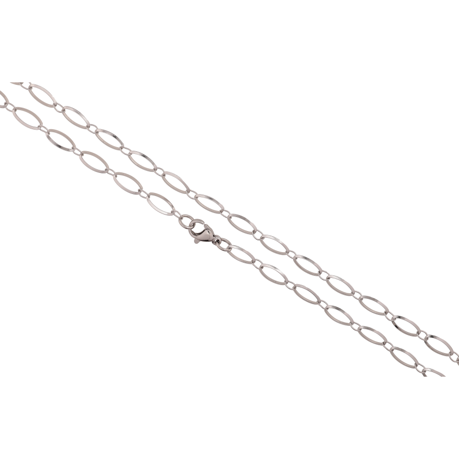 Ланцюжок Xuping ТТМ Stainless Steel колір Родій "Плетіння Фантазійне" довжина 45см х 5мм фото №1