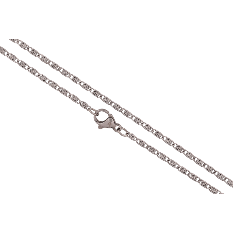 Цепочка Xuping ТТМ Stainless Steel цвет Родий "Плетение Улитка" длина 45см х 2мм фото №1