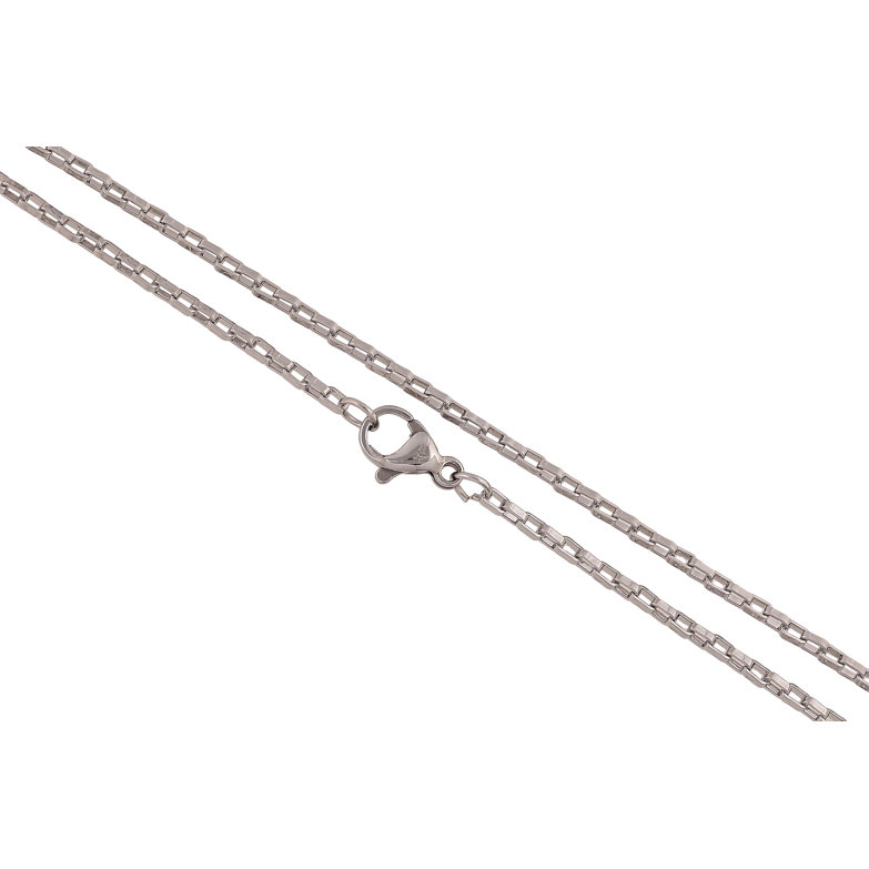 Ланцюжок Xuping ТТМ Stainless Steel колір Родій "Плетіння Якірне декоративне" довжина 45см х 2мм фото №1