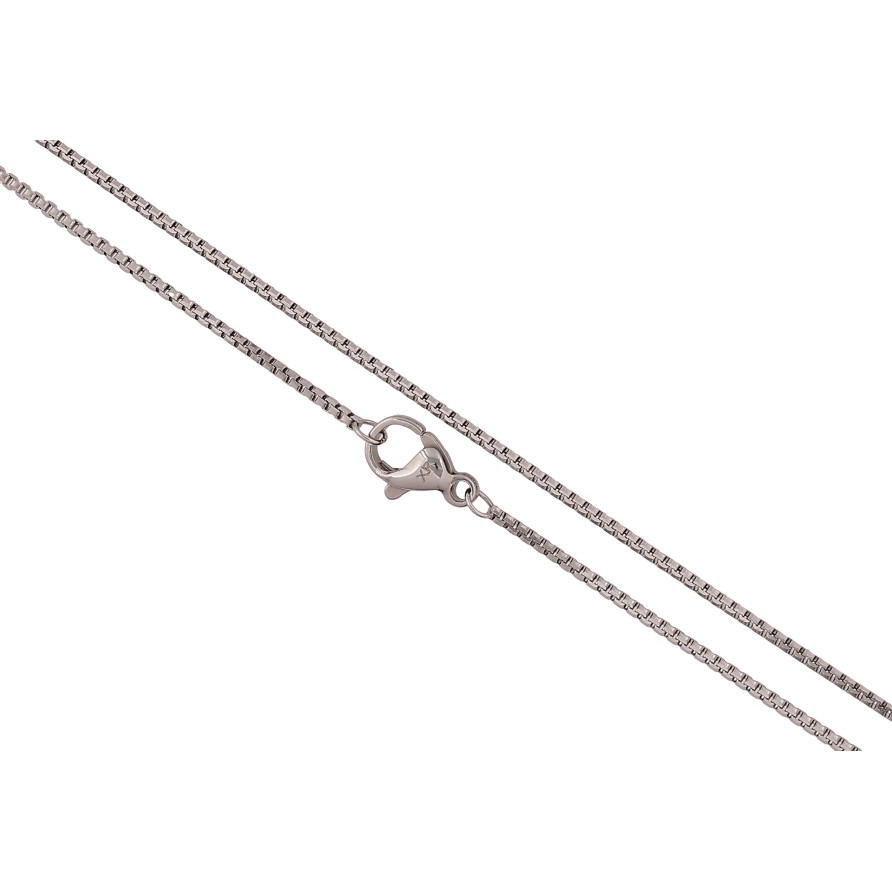 Цепочка Xuping ТТМ Stainless Steel цвет Родий "Плетение Венецианское" длина 45см х 1мм фото №1 Цепочка Xuping ТТМ Stainless Steel цвет Родий "Плетение Венецианское" длина 45см х 1мм фото №1