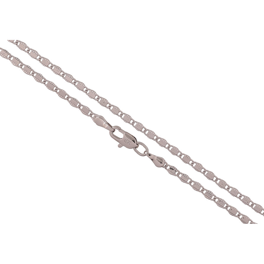 Ланцюжок Xuping колір Родій "Плетіння Морський ланцюг з візерунком" довжина 45см х 2.5мм фото №1