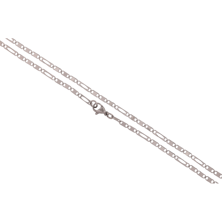 Ланцюжок Xuping ТТМ Stainless Steel колір Родій "Плетіння Фантазійне" довжина 47см х 2.5мм фото №2