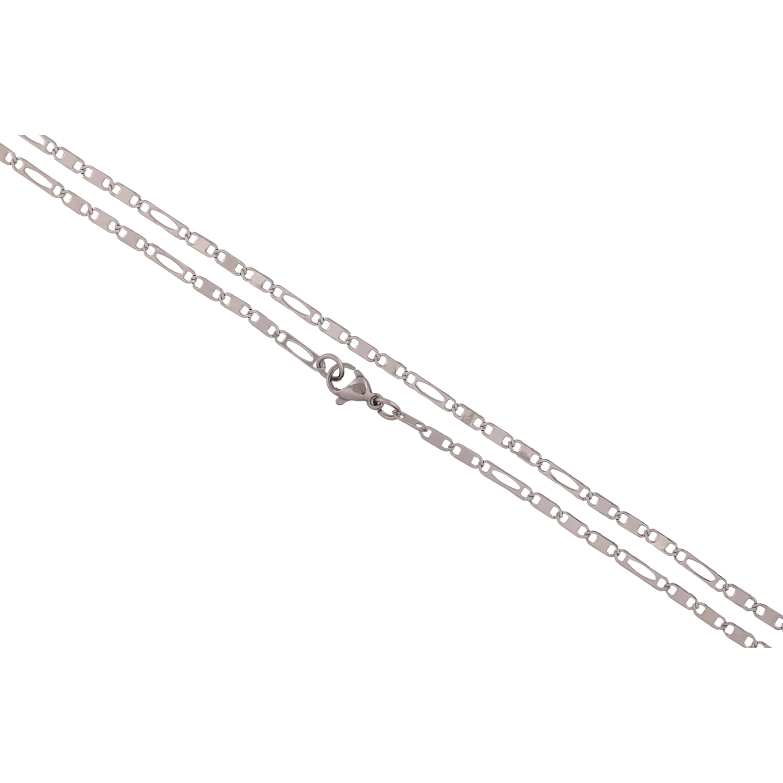 Ланцюжок Xuping ТТМ Stainless Steel колір Родій "Плетіння Фантазійне" довжина 47см х 2.5мм фото №1