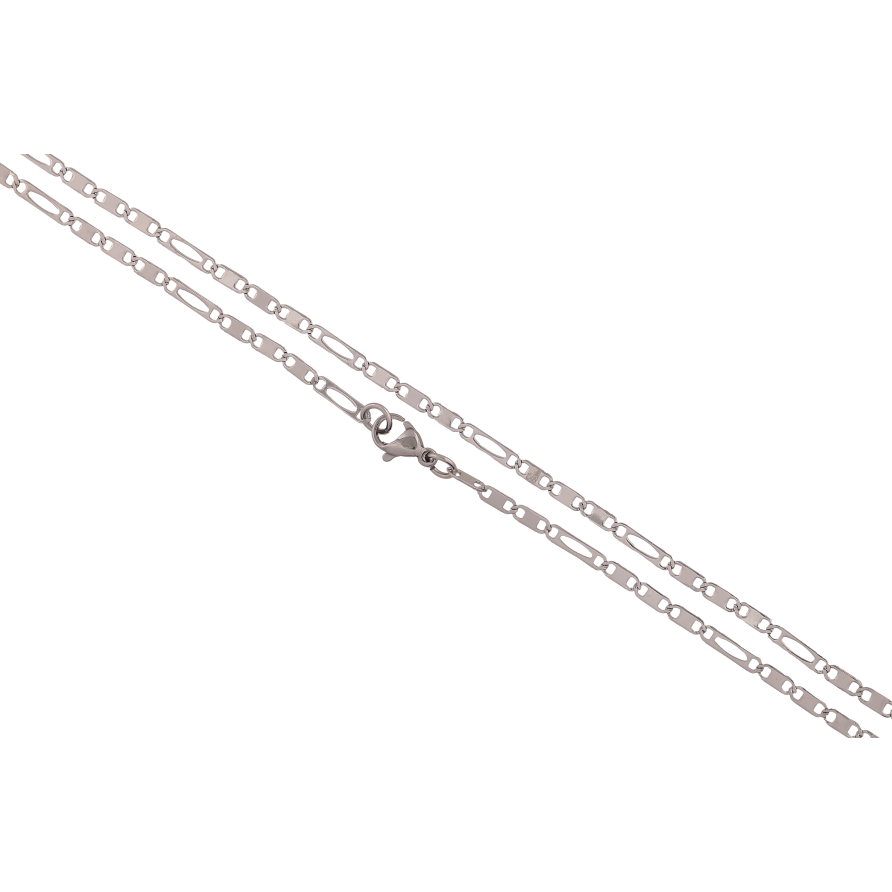 Ланцюжок Xuping ТТМ Stainless Steel колір Родій "Плетіння Фантазійне" довжина 47см х 2.5мм фото №1