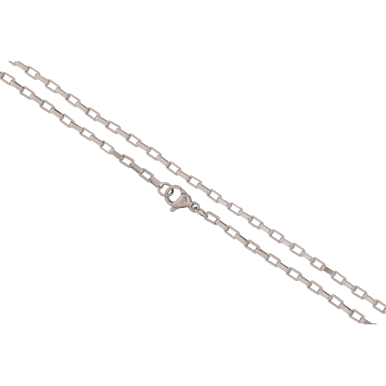 Цепочка Xuping ТТМ Stainless Steel цвет Родий "Плетение Якорное" длина 45см х 2мм фото №1