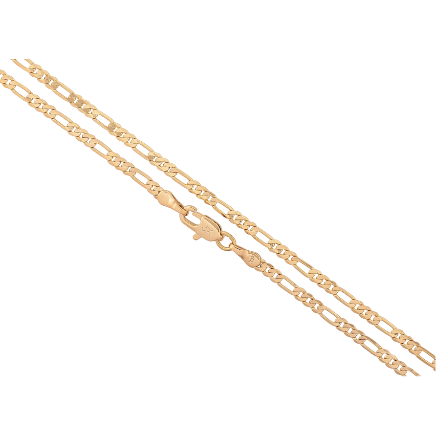 Ланцюжок Xuping колір Позолота 14K "Плетіння Фігаро" довжина 50см х 3мм фото №1 Ланцюжок Xuping колір Позолота 14K "Плетіння Фігаро" довжина 50см х 3мм фото №1