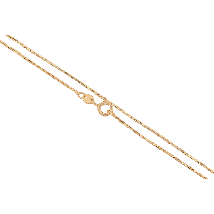 Ланцюжок Xuping колір Позолота 14K "Плетіння Ювелірний шнур" довжина 50см х 1мм фото №23