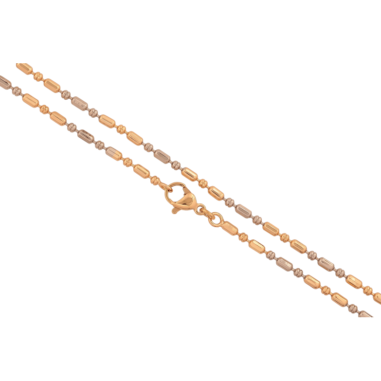 Ланцюжок Xuping колір Позолота 18K + Родій "Плетіння Перлина" довжина 44см х 2мм фото №1