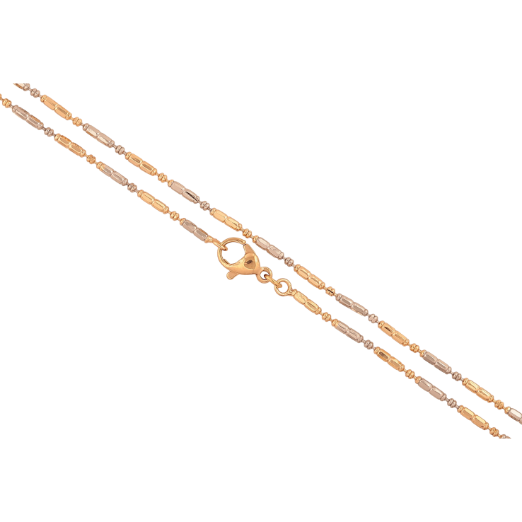 Ланцюжок Xuping колір Позолота 18K + Родій "Плетіння Перлина фантазійна" довжина 45см х 2мм фото №23