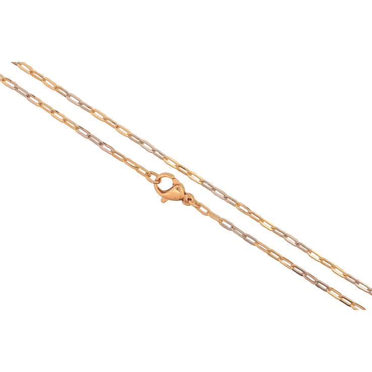 Ланцюжок Xuping колір Позолота 18K + Родій "Плетіння Якірне" довжина 45см х 2мм фото №6