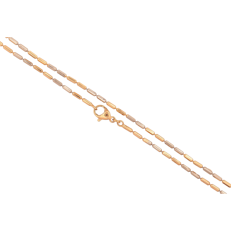 Ланцюжок Xuping колір Позолота 18K + Родій "Плетіння Перлина" довжина 45см х 2мм фото №17