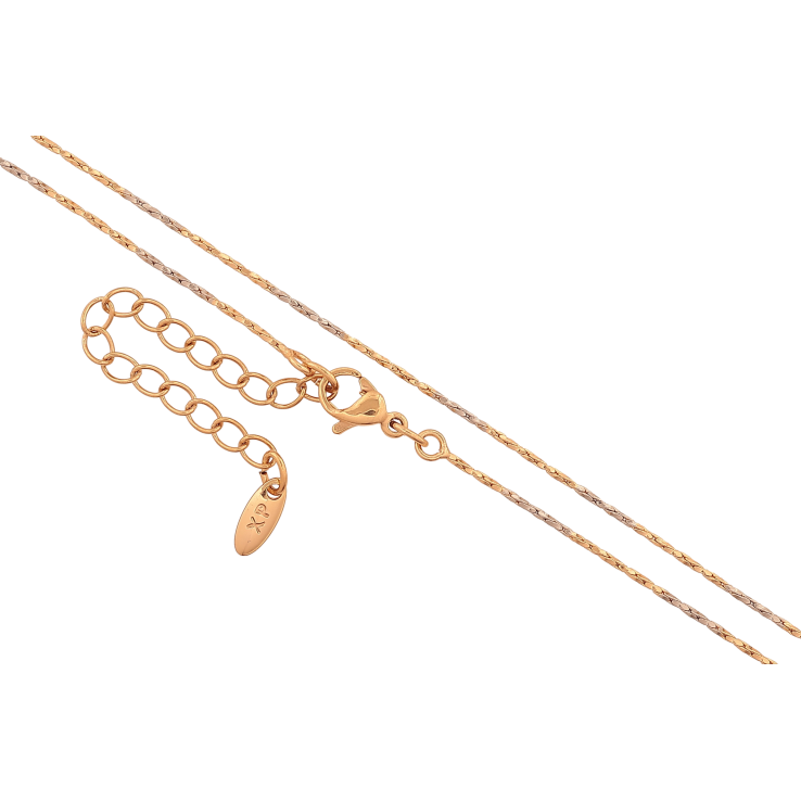 Ланцюжок Xuping колір Позолота 18K + Родій "Плетіння Фантазійне" довжина 50-55см х 1мм фото №19