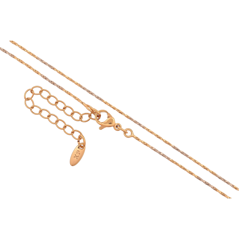 Ланцюжок Xuping колір Позолота 18K + Родій "Плетіння Фантазійне" довжина 50-55см х 1мм фото №1