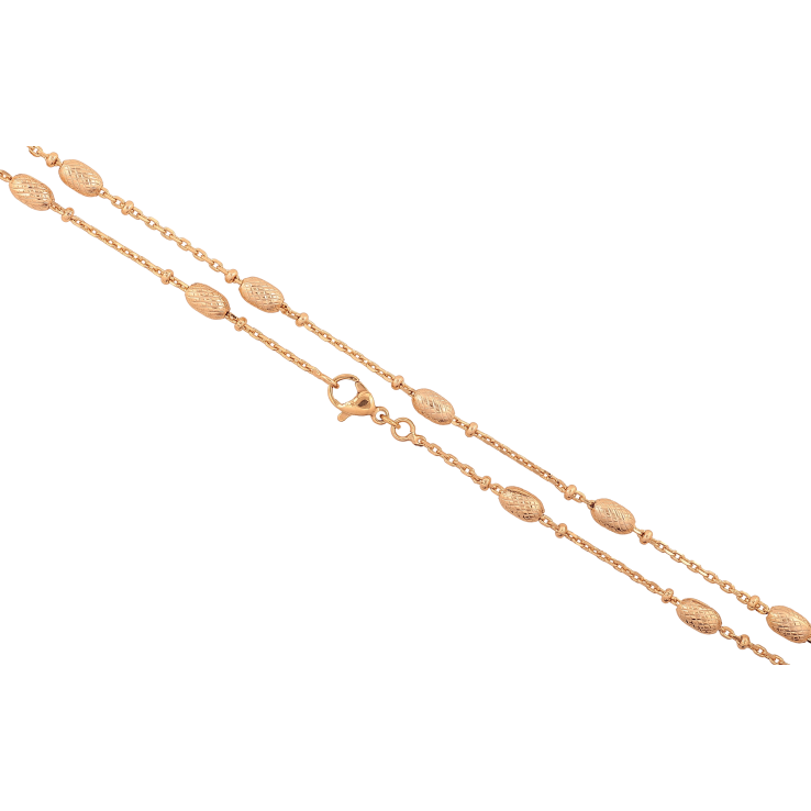 Ланцюжок Xuping колір Позолота 18K "Плетіння Якірне з намистинами" довжина 45см х 1.5-4мм фото №4 Ланцюжок Xuping колір Позолота 18K "Плетіння Якірне з намистинами" довжина 45см х 1.5-4мм фото №4