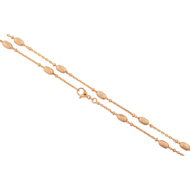 Ланцюжок Xuping колір Позолота 18K "Плетіння Якірне з намистинами" довжина 45см х 1.5-4мм фото №1