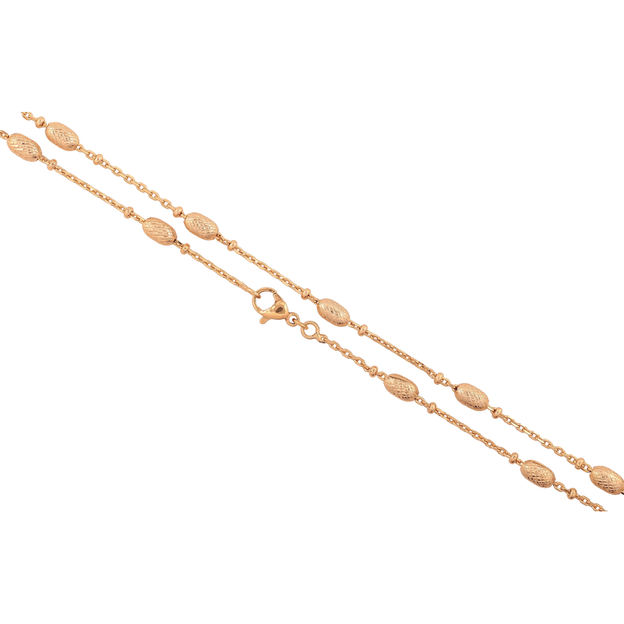 Ланцюжок Xuping колір Позолота 18K "Плетіння Якірне з намистинами" довжина 45см х 1.5-4мм фото №1