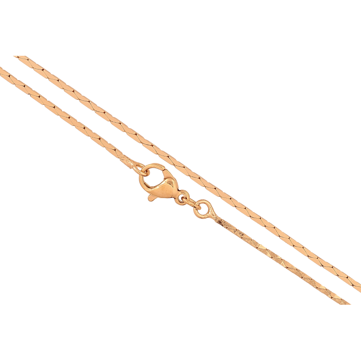Ланцюжок Xuping колір Позолота 18K "Плетіння Фантазійне 4-х гранне" довжина 45см х 1мм фото №8 Ланцюжок Xuping колір Позолота 18K "Плетіння Фантазійне 4-х гранне" довжина 45см х 1мм фото №8