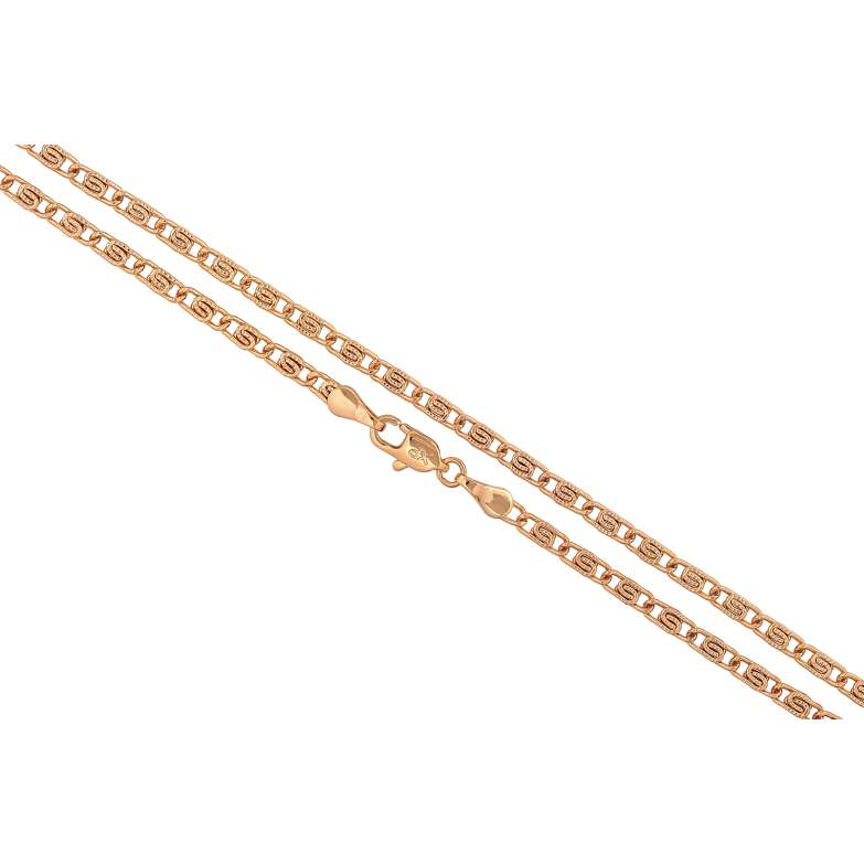 Ланцюжок Xuping колір Позолота 18K "Плетіння Равлик" довжина 45см х 3мм фото №1