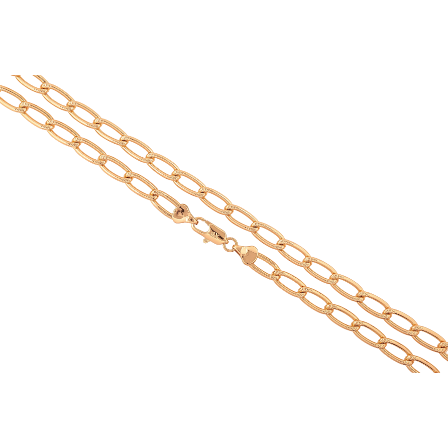 Ланцюжок Xuping колір Позолота 18K "Плетіння Панцирне" довжина 50см х 6мм фото №1