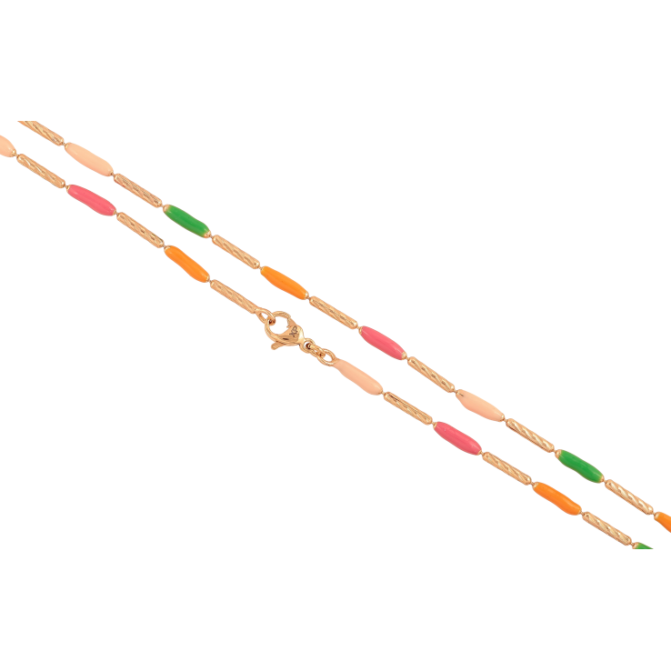 Ланцюжок Xuping колір Позолота 18K "Плетіння Перлина з кольоровою емаллю" довжина 45см х 2мм фото №22