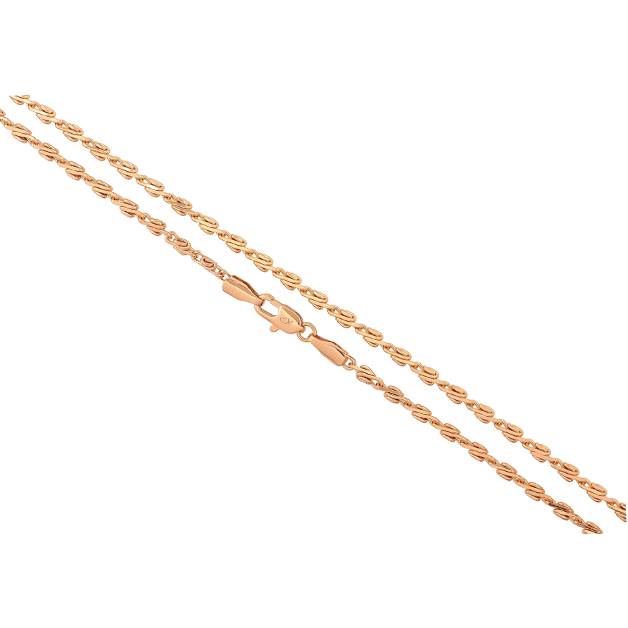 Ланцюжок Xuping колір Позолота 18K "Плетіння Равлик" довжина 49см х 3мм фото №1 Ланцюжок Xuping колір Позолота 18K "Плетіння Равлик" довжина 49см х 3мм фото №1