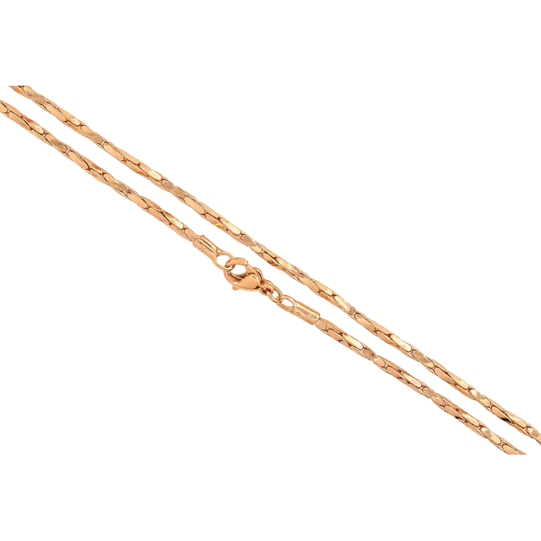 Ланцюжок Xuping колір Позолота 18K "Плетіння склочене в коло" довжина 45см х 2мм фото №4 Ланцюжок Xuping колір Позолота 18K "Плетіння склочене в коло" довжина 45см х 2мм фото №4