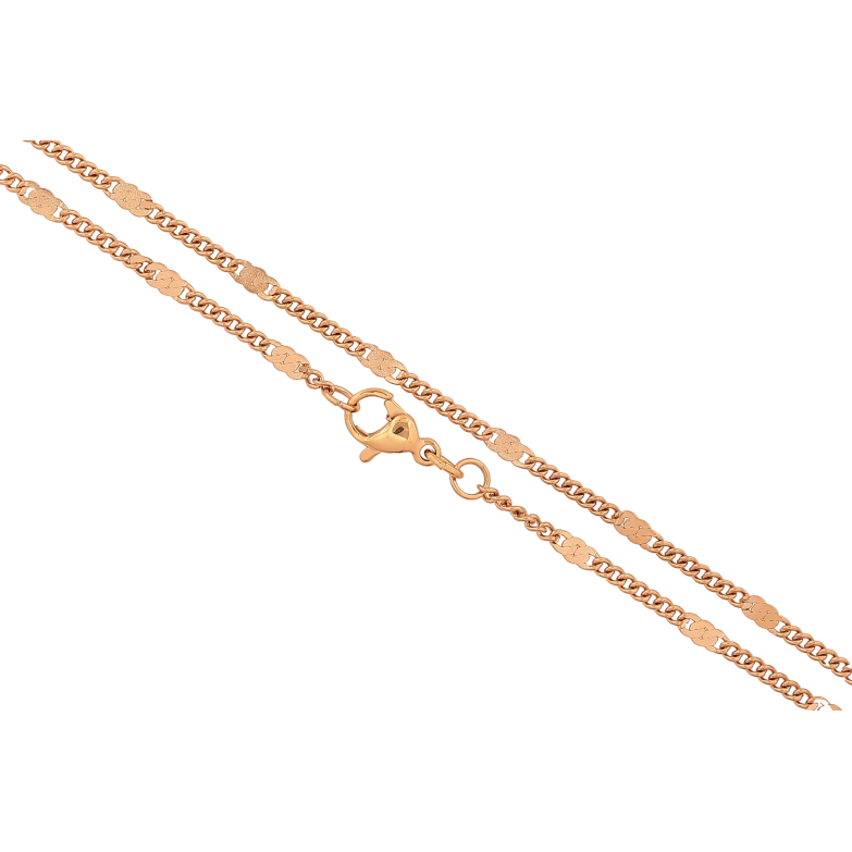 Ланцюжок Xuping колір Позолота 18K "Плетіння Панцирне з прокаткою" довжина 46см х 2мм фото №1