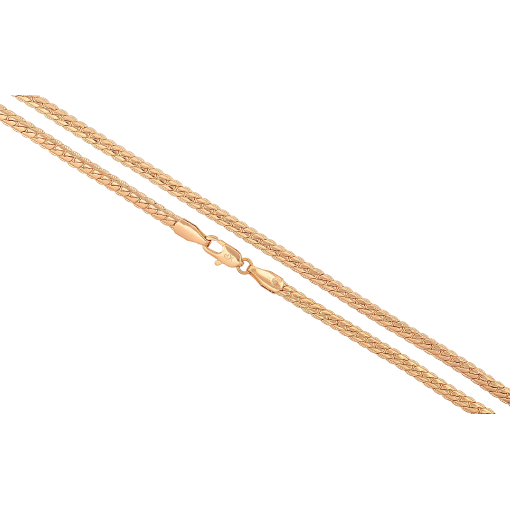 Цепочка Xuping цвет Позолота 18K "Плетение Париджина с узором" длинна 50см х 3мм фото №4