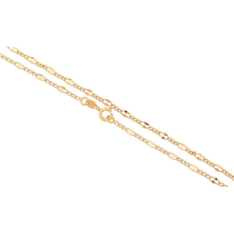 Ланцюжок Xuping колір Позолота 18K "Плетіння декоративне Фігаро" довжина 44см х 2-3мм фото №1