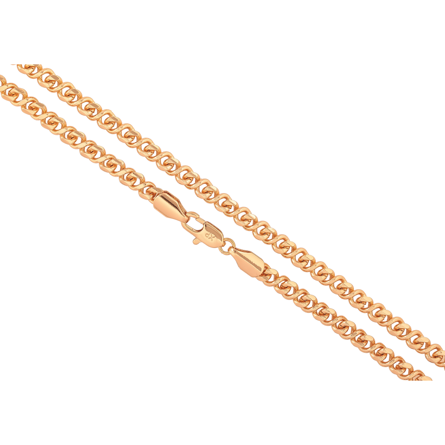 Цепочка Xuping цвет Позолота 18K "Плетение Восьмерка" длинна 51см х 4мм фото №1