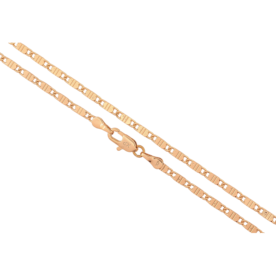 Ланцюжок Xuping колір Позолота 18K "Плетіння Морський ланцюг з візерунком" довжина 50см х 2.5мм фото №1