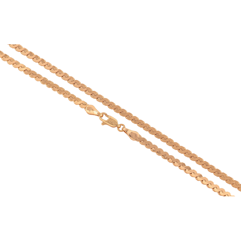 Ланцюжок Xuping колір Позолота 18K "Плетіння Серпантин" довжина 55см х 3мм фото №1