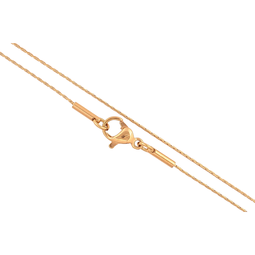 Ланцюжок Xuping колір Позолота 18K "Плетіння склочене в коло" довжина 45см х 1мм фото №1 Ланцюжок Xuping колір Позолота 18K "Плетіння склочене в коло" довжина 45см х 1мм фото №1