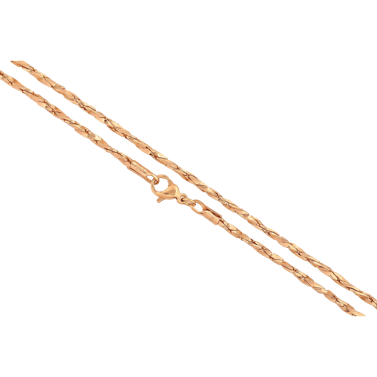 Ланцюжок Xuping колір Позолота 18K "Плетіння склочене в коло" довжина 45см х 2мм фото №24 Ланцюжок Xuping колір Позолота 18K "Плетіння склочене в коло" довжина 45см х 2мм фото №24