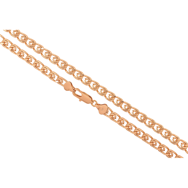 Цепочка Xuping цвет Позолота 18K "Плетение Лав" длинна 47см х 6мм фото №1