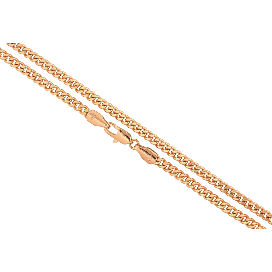 Ланцюжок Xuping колір Позолота 18K "Плетіння Панцирне" довжина 60см х 4мм фото №1